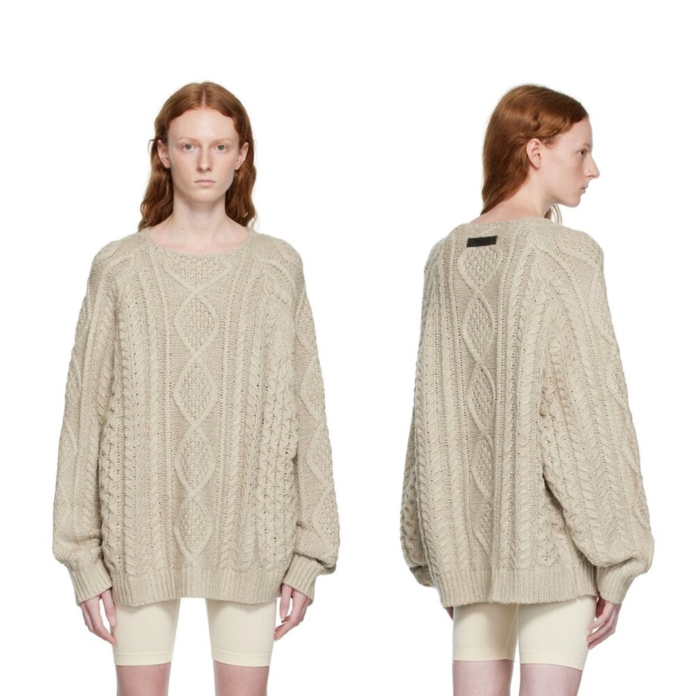 Essentials Fear Of God Cable Raglan Sweater Xxs
